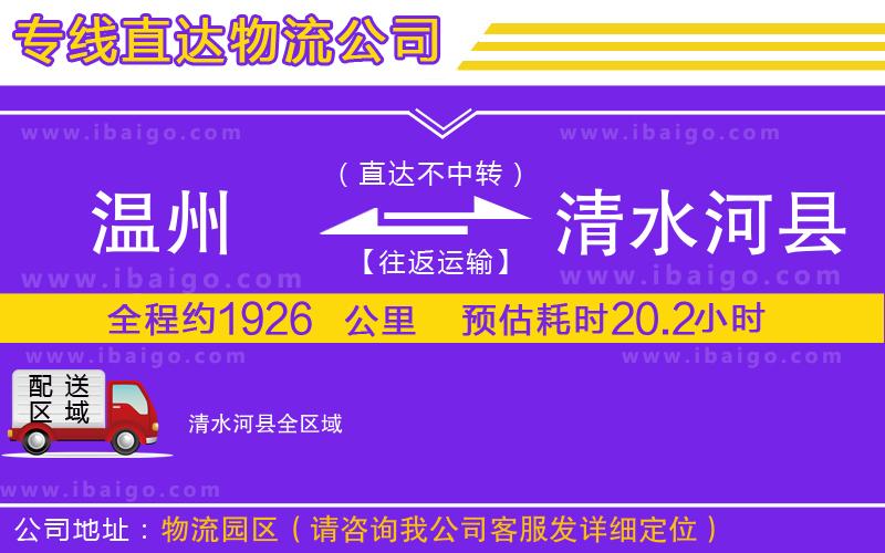 溫州到清水河縣貨運公司