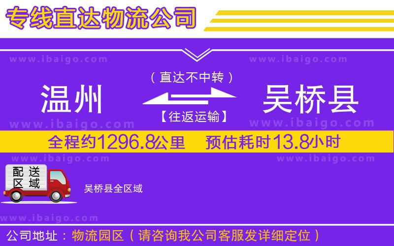 溫州到吳橋縣物流專線 溫州到吳橋縣物流專線