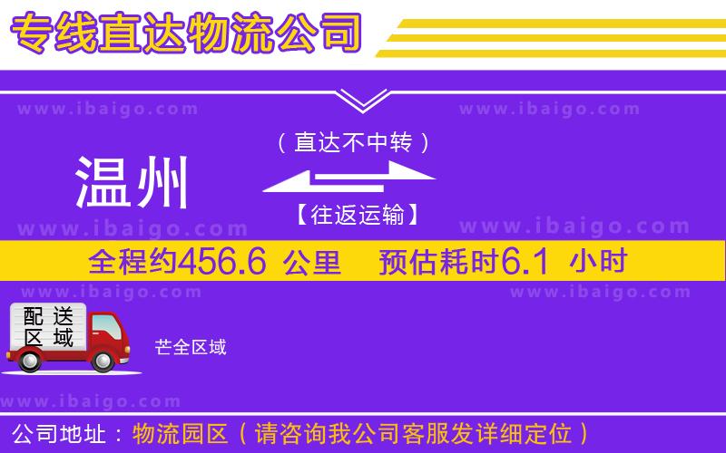 溫州到芒貨運 溫州到芒貨運