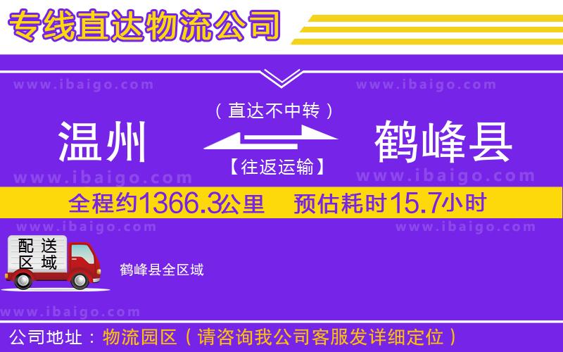 溫州到鶴峰縣貨運 溫州到鶴峰縣貨運
